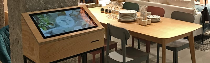 Wood touchscreen table & kiosks