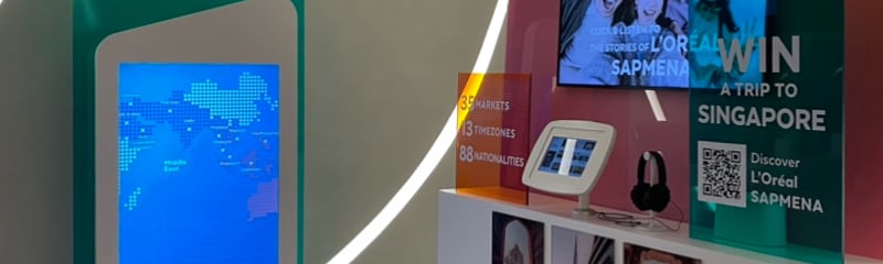 Touchscreen applications for  - a corporate event at L’Oréal