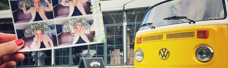 VW truck transformed as a connected Photobooth